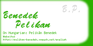 benedek pelikan business card